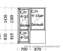 REHAU Brillant, цвет наружный махагон 1665х1626